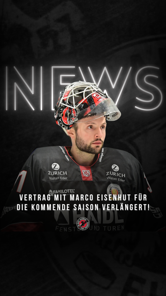 Marco Eisenhut bleibt Torhüter der Black Hawks